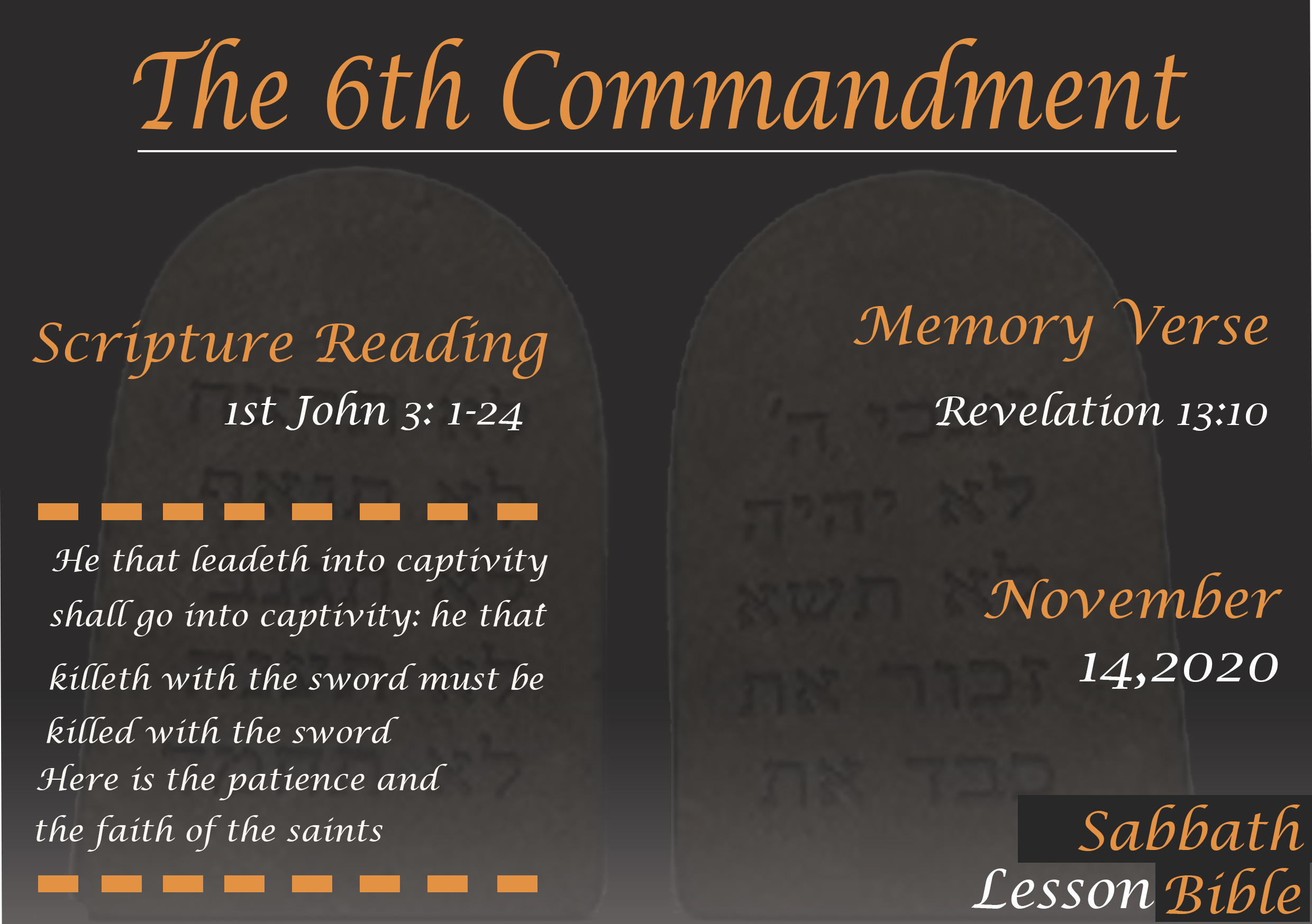 THE 6th COMMANDMENT